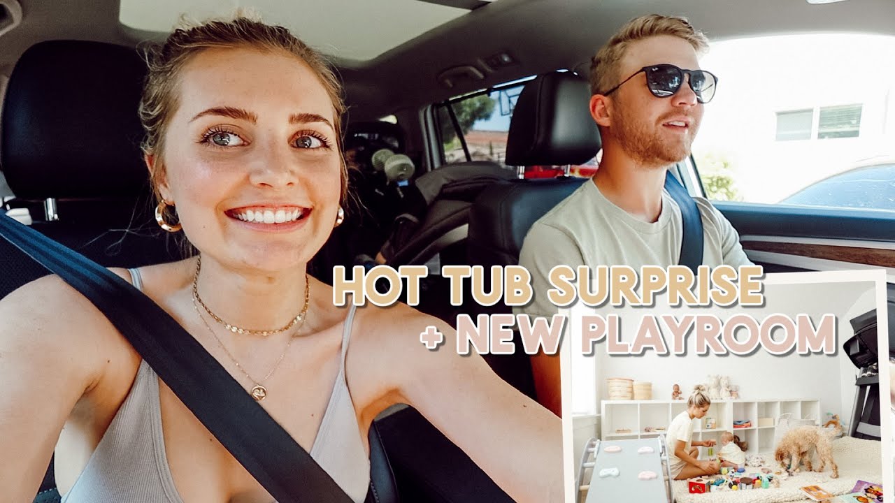 Surprising my husband with his dream hot tub + new playroom update!