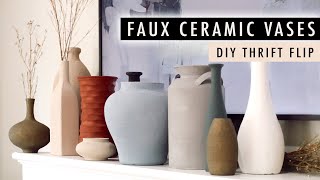 DIY FAUX CERAMIC VASES: Testing Techniques, Paints and Thrifted Vases *Thrift Flip* | XO, MaCenna