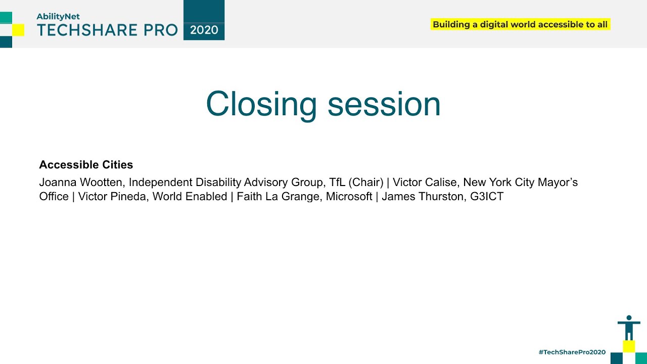 TSP 2020: Accessible smart cities