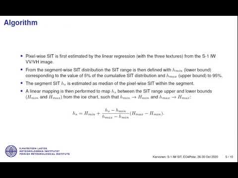 119 Baltic Sea Ice Thickness Estimation Based on Sentinel-1 Dual-Polarized IW Mode