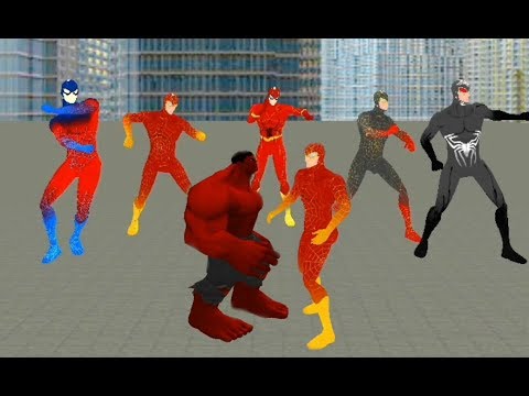 Spider Hero Vs Red Monster Vs Fake Spider Vs Gangster | Flying Spider Superhero Rescue - GamePlay