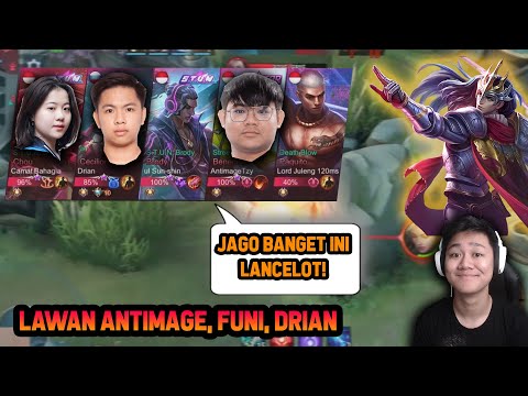 REAKSI EVOS ANTIMAGE KETEMU LANCELOT JEJE ! KETEMU ANTIMAGE FUNI DRIAN - Mobile Legends