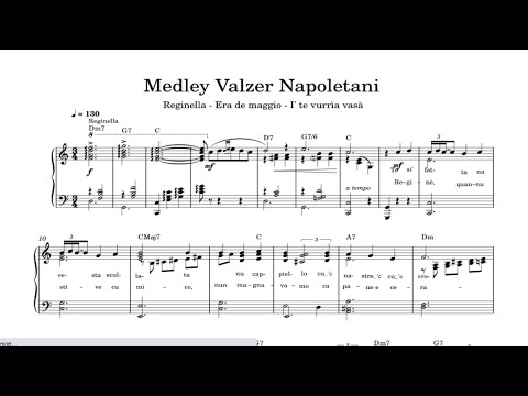 Valzer Napoletani Medley – Various Artists  Piano Sheet Music