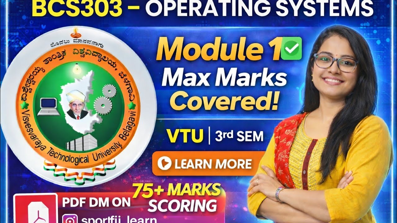 “VTU BCS303 OS Module 1 – Score 75+ Marks with Ease! ✅” PDF check description! #sporifiilearn