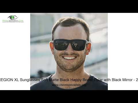 Spy REGION XL Sunglasses Soft Matte Black Happy Boost Polar with Black Mirror   2 9 6 6