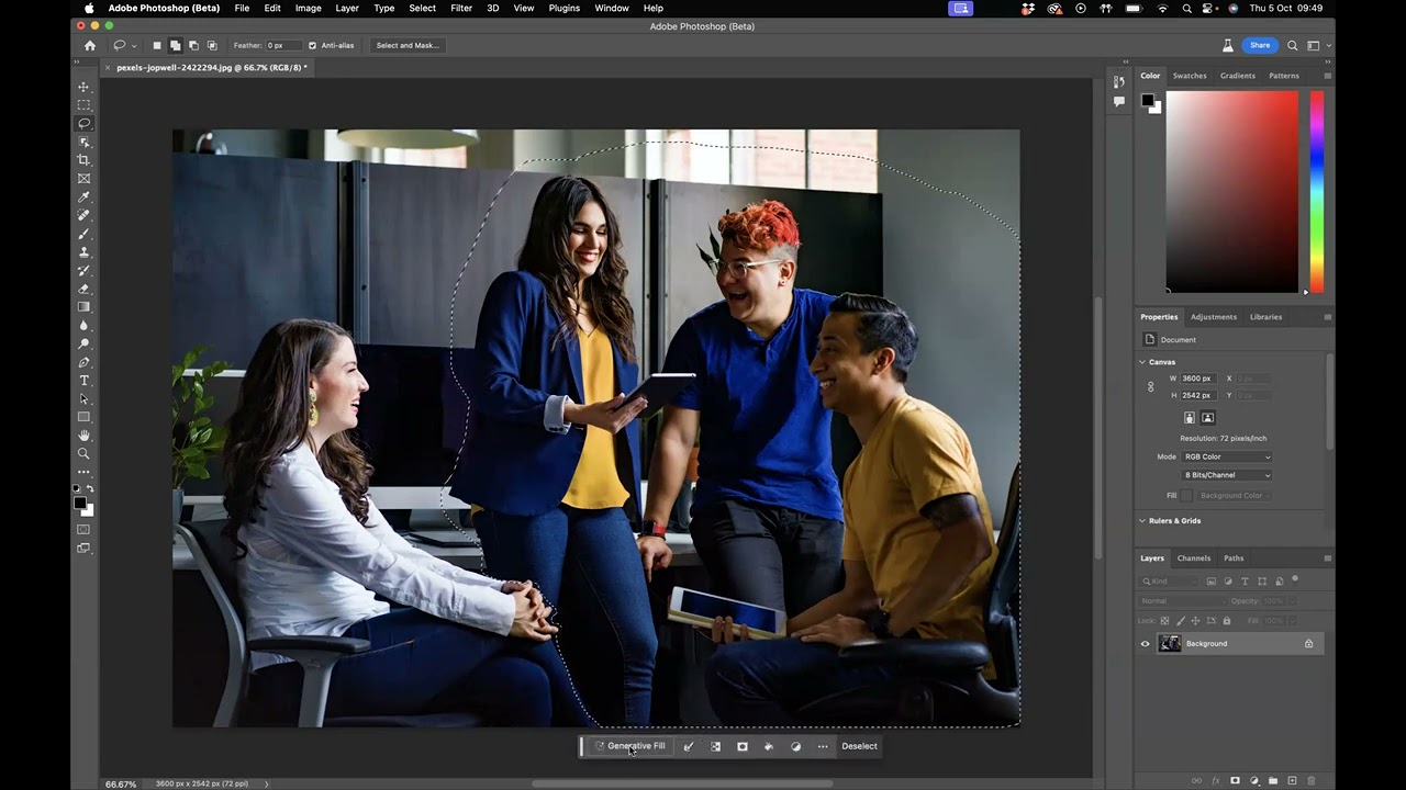 How to remove people with AI - Adobe Photoshop Beta