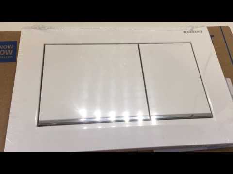 Geberit taustiņš Omega30, 212x142 mm, balts/hroms/ video