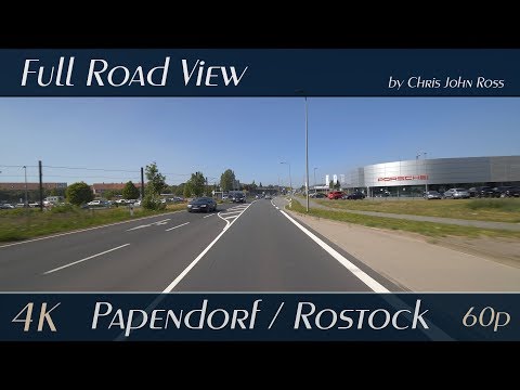 Papendorf/Rostock, Germany: Niendorf, Rostock-Südstadt - L132 / L132a, Nobelstraße - 4K (2160p/60p)