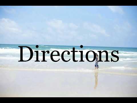How To Pronounce Directions🌈🌈🌈🌈🌈🌈Pronunciation Of Directions