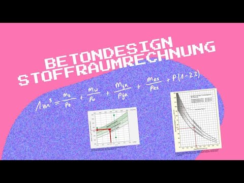 Mischungsentwurf Beton Beispielrechnung Stoffraumrechnung