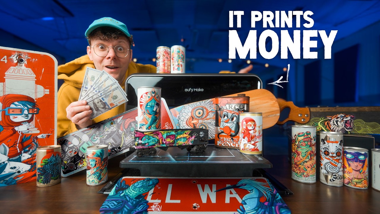 I Flip Thrift Shop JUNK to PROFIT w/ a UV Printer... Again! (EufyMake E1)