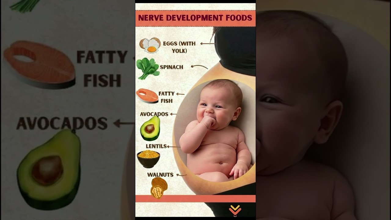 10 Best Foods for Baby’s Brain & Nerve Development During Pregnancy 🧠✨ | #pregnancy