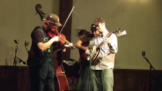 Hillbilly Gypsies barefoot fiddle player shreds his bow. US Hotel Hollidaysburg, Pa.3. 27. 2010