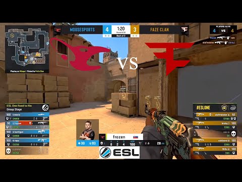 Mousesports vs FaZe-ESL One MAJOR: Road to Rio - BEST MOMENTS
