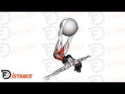 Exercice Twist allongé avec ballon (Swiss Ball)