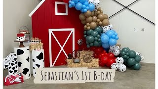 BIRTHDAY PREP AND DECOR // FARM THEME // BIRTHDAY PARTY #birthday #party #balloongarland