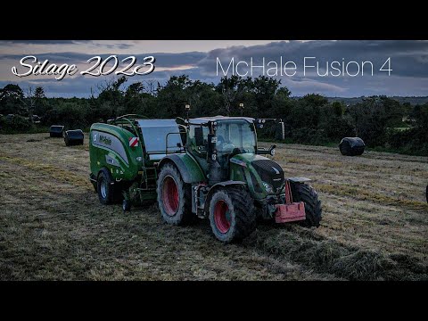 Baling Silage 2023 - Coleman Agri - Fendt 724 & McHale Fusion 4 Plus