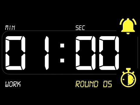 ⏰ INTERVAL [1x1] Timer 1 Minute WORK / 1 Minute REST ((BEEP)) 🔔 - Countdown with Alarm