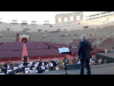 Plácido Domingo: sound check Arena di Verona prima del Gala, 2023