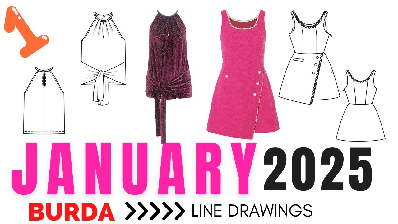 BURDA 1/2025 FULL Line Drawings | New Year Sewing Inspiration