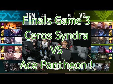 DFM(Ceros シンドラ) VS V3(Baby サイラス) Final G3 - LJL 2019 Summer Split Finals