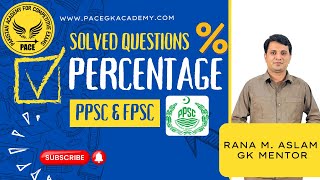 Percentage solved exercise for PPSC, FPSC, SPSC, KPPSC, BPSC and other One paper Competitive Exams.