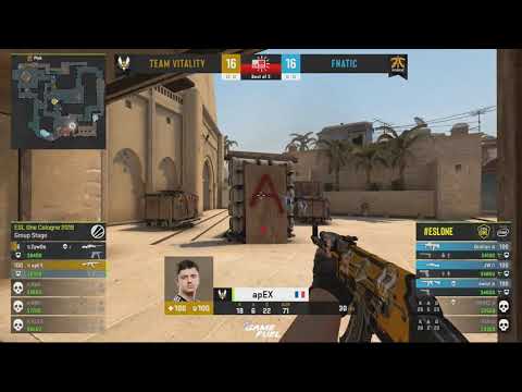 ZywOo and apEX 2v4 against Fnatic in OT (Mirage)