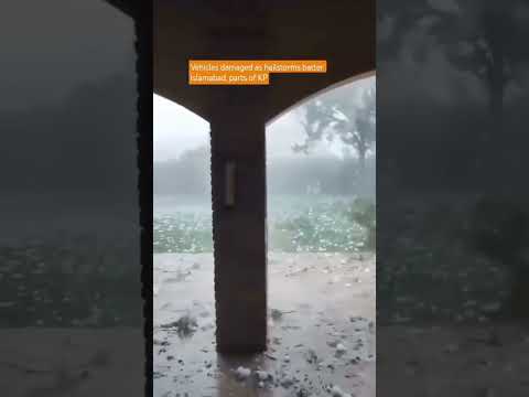 Vehicles damaged as hailstorms batter in Pakistan| Climate Watch #weather #hailstorm #storm