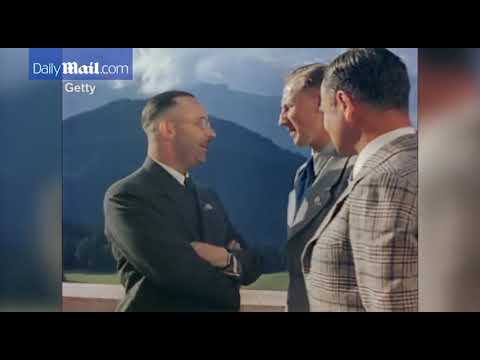 Reinhard Heydrich chats to Himmler at Hitler's estate in 1940 - Daily Mail