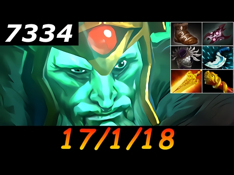 Dota 2 Wraith King 7334 MMR 17/1/18 (Kills/Deaths/Assists) Ranked Full Gameplay