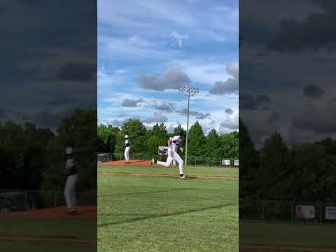 Aaron hits a triple first weekend with East Coast Sox wood bat league.