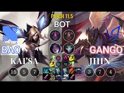 DRX BAO Kai'Sa vs CGA Gango Jhin Bot - KR Patch 11.5