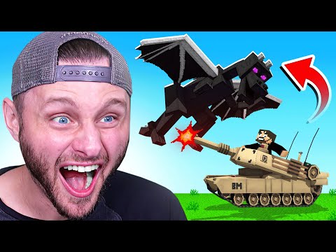 BEATING Minecraft with a TANK (FUNNY)