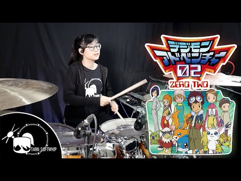 Digimon Adventure 02 Opening - Target Drum Cover ( Tarn Softwhip )#digimon #animeopening #KoujiWada