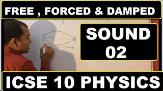Sound 02 : Free ,Forced & Damped Vibrations : ICSE class 10