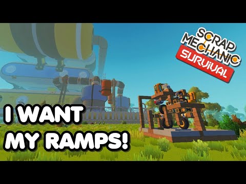 I want my ramps! - Getting Warehouse Roof Ramps in Scrap Mechanic Survival