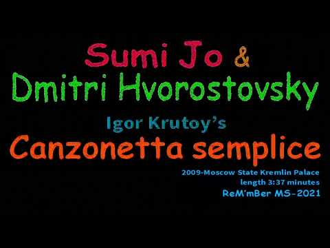 Sumi Jo & Dmitri Hvorostovsky-Canzonetta semplice-Igor Krutoy-2009 Moscow Kremlin Palace