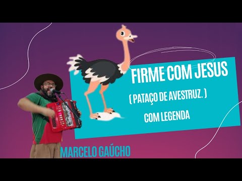 Firme Com Jesus (Pataço de Avestruz) Marcelo Gaúcho, Com Legenda , #talentosdanossaterra