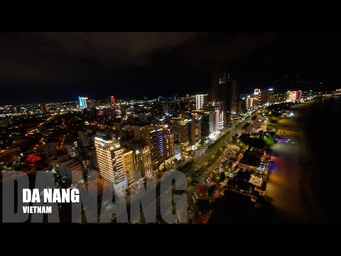 My Khe Beach at Night 4K FPV Da Nang