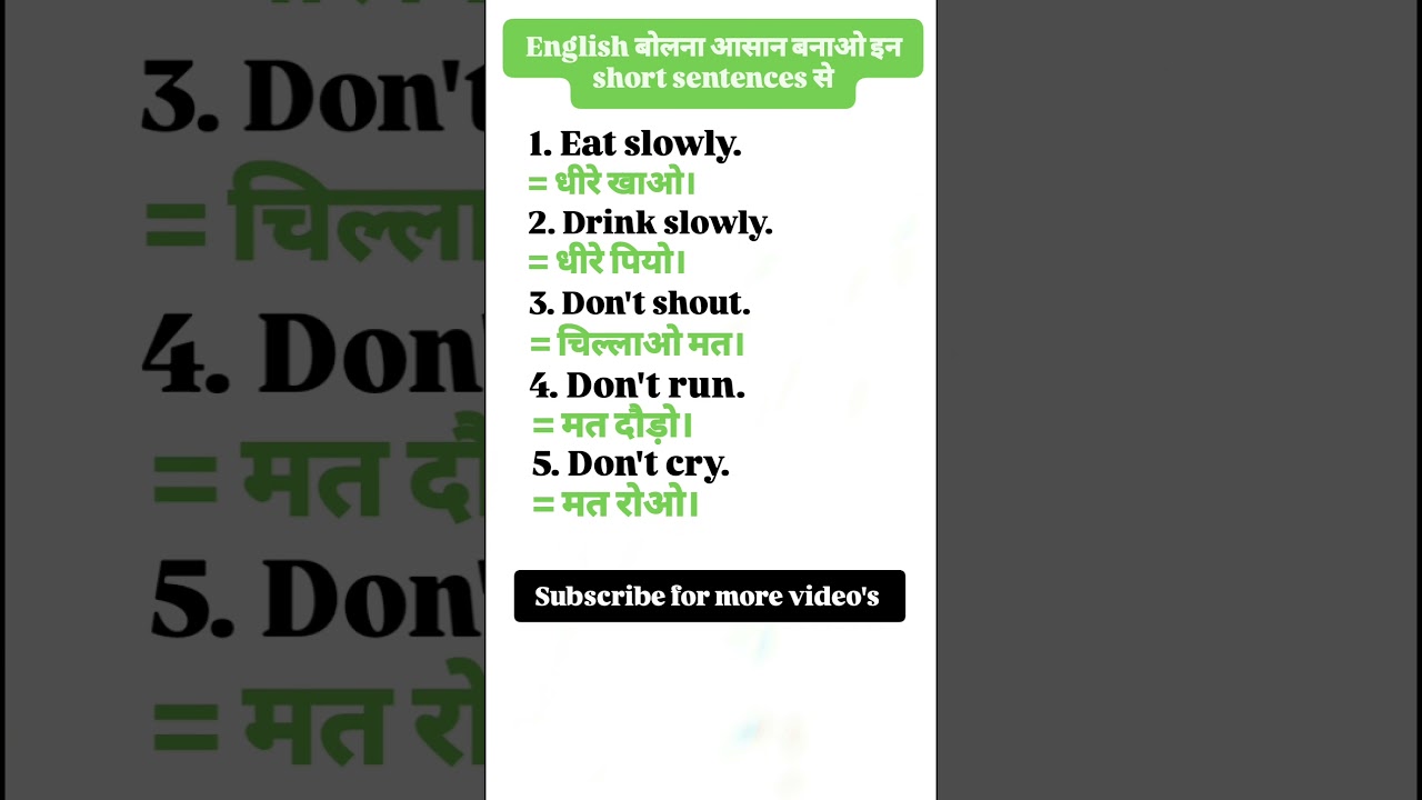 Speak English Easily | Daily Use Short Sentences #Shorts