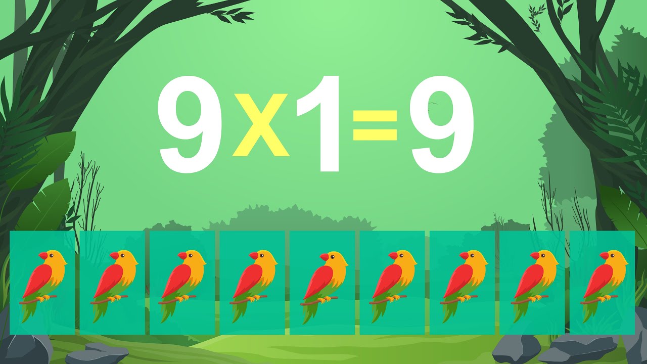 Tabuada do 9 Tabuada de multiplicação  Aprender tabuada