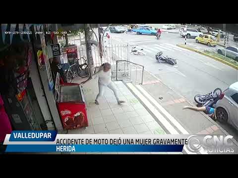 MOTORCYCLE ACCIDENT LEFT A WOMAN SERIOUSLY INJURED