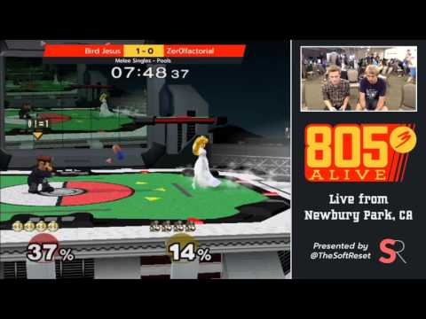 805 Alive 3 - Bird Jesus (Peach) vs. Zer0!factorial (Ness/Dr. Mario) - Pools