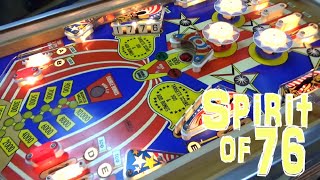 Collecting A 4X Bonus On An E.M. Pinball Playfield?   - Gottlieb's Great Spirit of 76 Machine