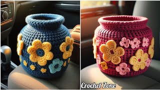 Stylish Crochet Flower Vase Ideas | DIY Projects for Home. #crochet #knitting #diy 