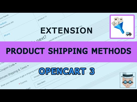 Overview of Product Shipping Methods extension for Opencart 3