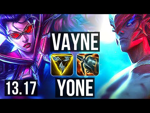 VAYNE vs YONE (TOP) | 2.7M mastery, 1200+ games, 7/1/2 | EUW Challenger | 13.17