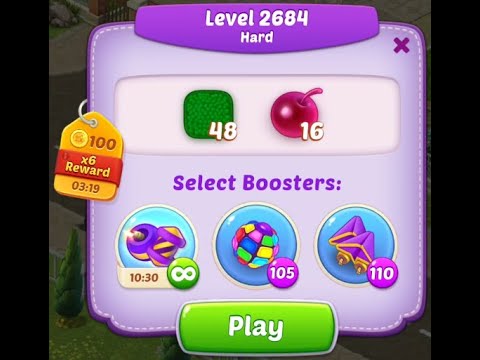 Level 2684 Hard in 17 Moves | Homescapes