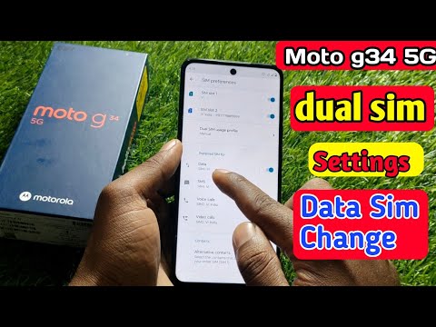 moto g34 5g data sim change, moto g34 5g dual sim settings