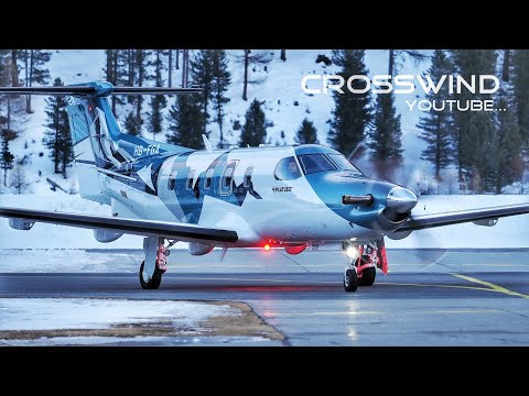 Pilatus PC-12 | Engadin Airport | Snowtaxing Snowparking | 16.02.2025 #PC12